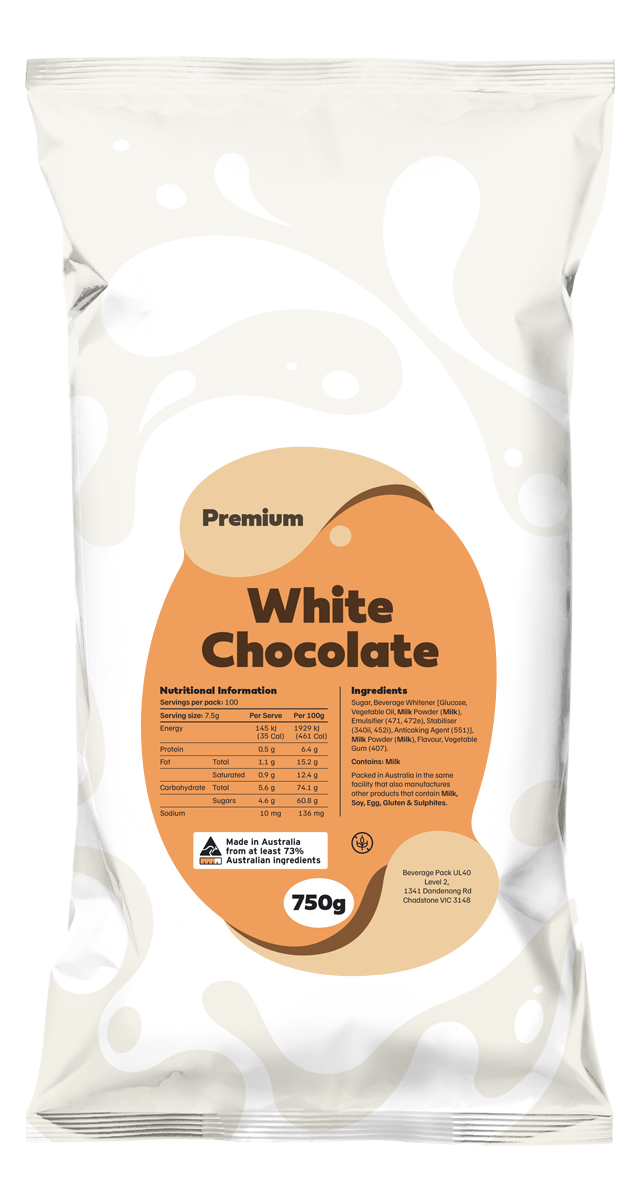 Premium White Drinking Vending Chocolate